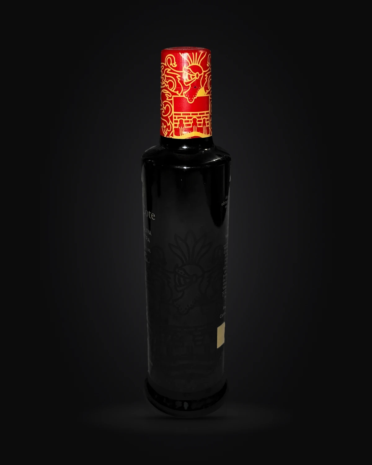 La botella, fotografía de lado