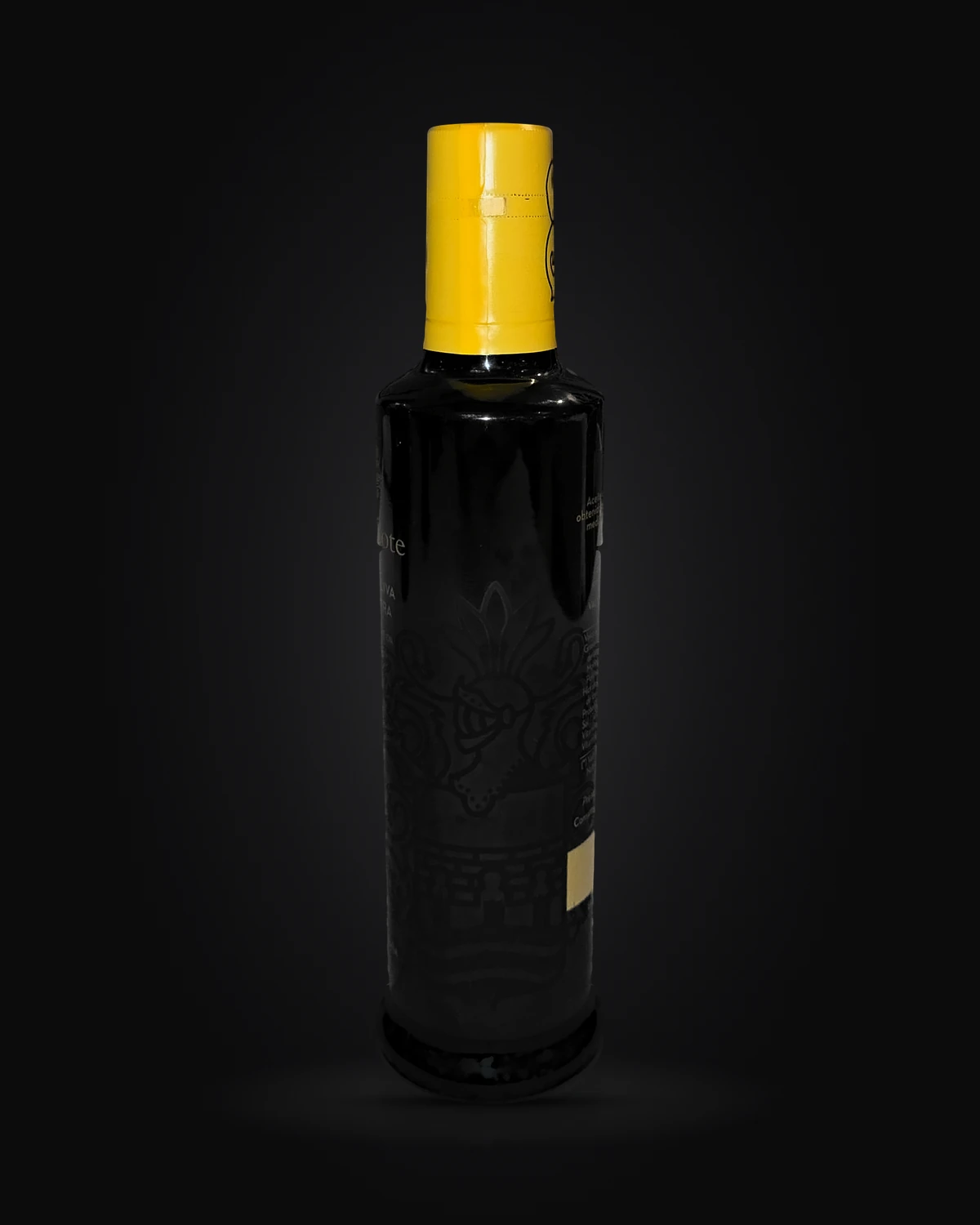 La botella, fotografía de lado