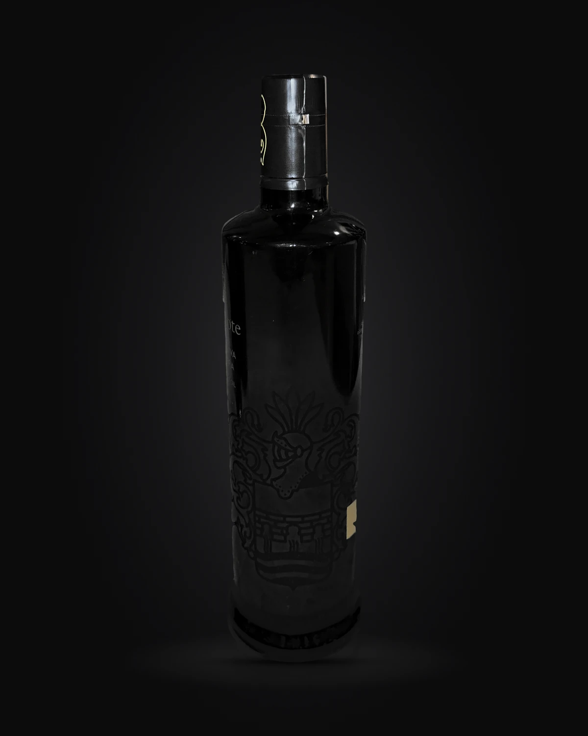 La botella, fotografía de lado